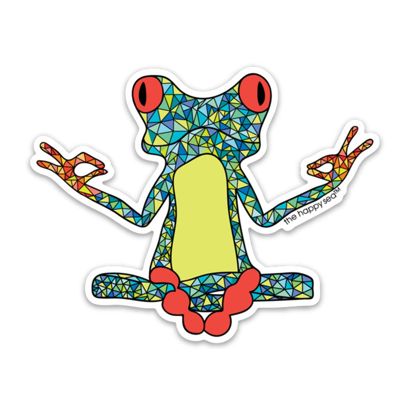 Yoga Frog Vinyl Sticker